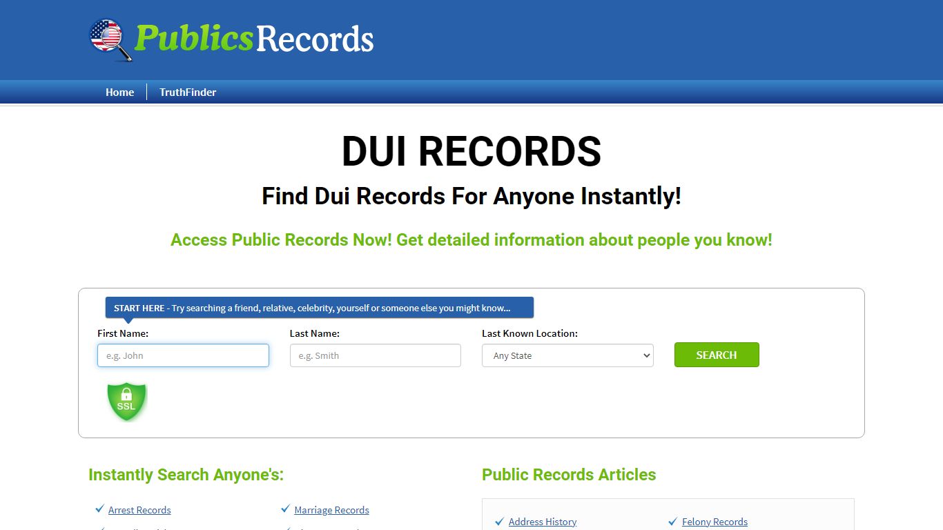 Find Dui Records For Anyone